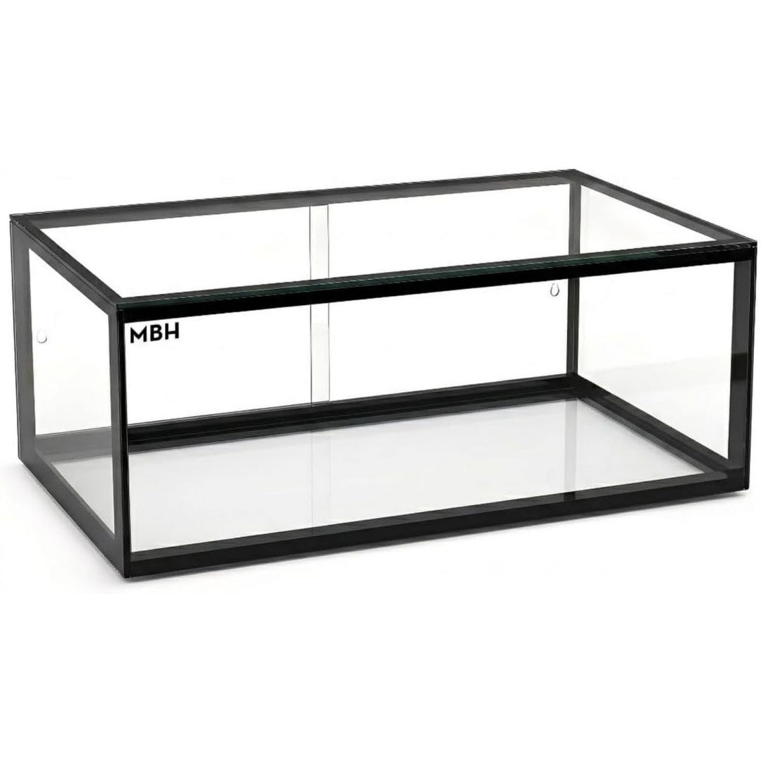 Style Contemporain, vitrine gris clair (21.5 x 55.5 x 21.5 cm)