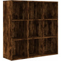 Bibliotheque style classique marron 98 x 30 x 98 cm