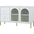 Buffet deco structure metallique gris clair