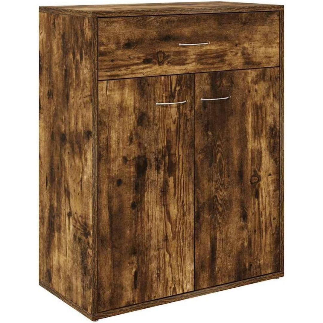 Buffet aux lignes epurees marron