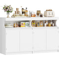 Buffet gris clair 40 x 140 x 85 cm