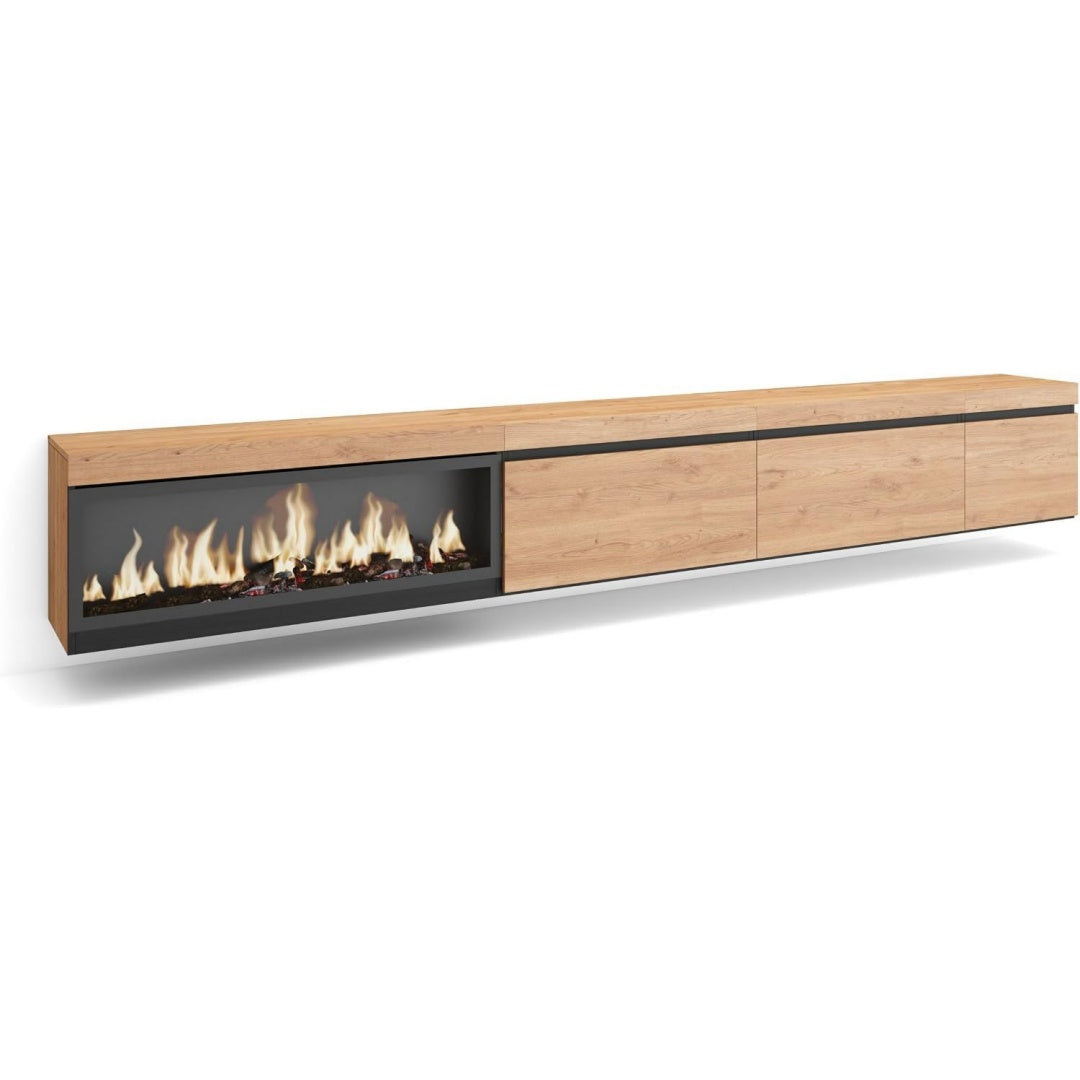 Pour salle a manger, banc TV marron en bois style moderne
