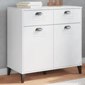Buffet gris clair 2 portes et 2 tiroirs pour cuisine