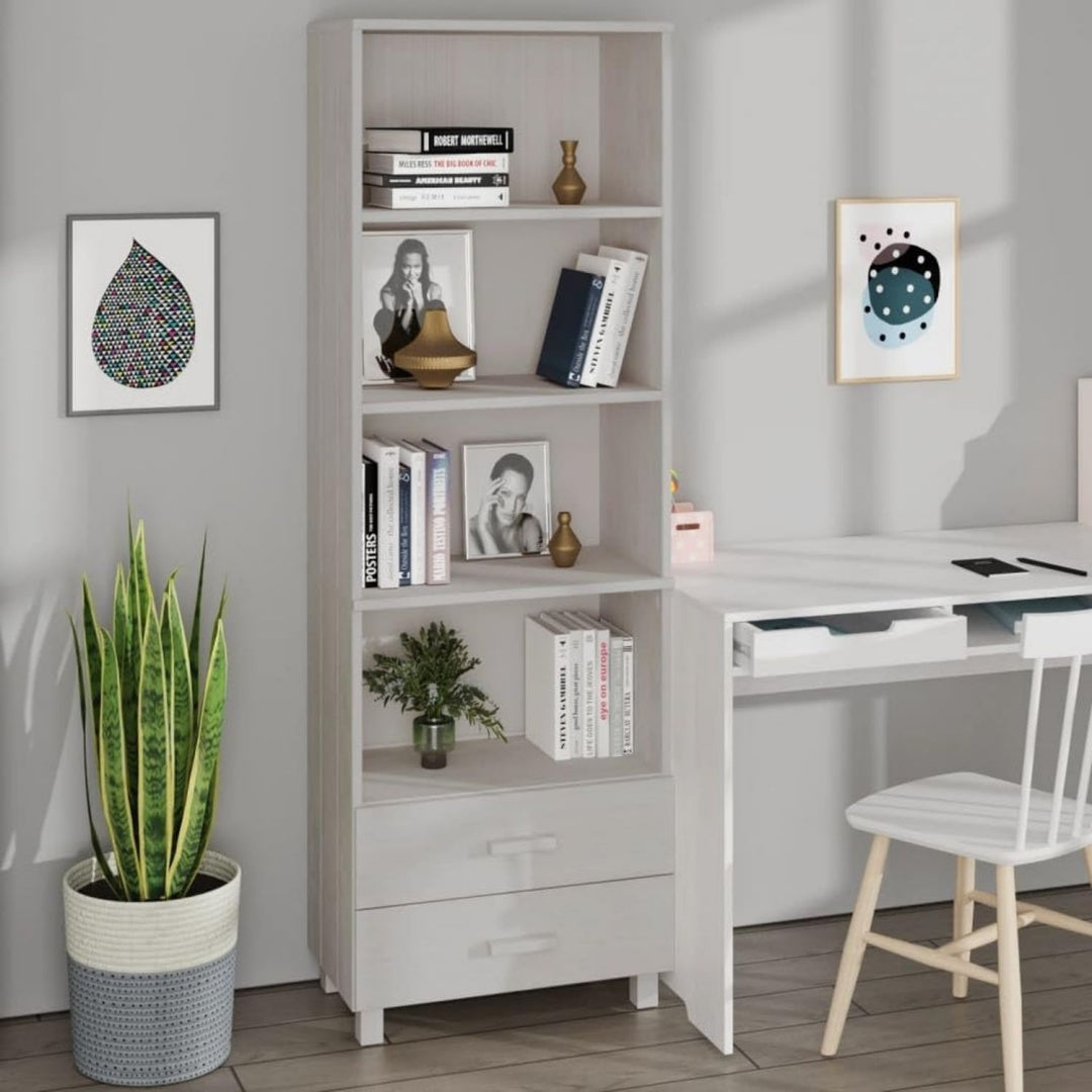 Buffet large 180 cm de haut en bois massif gris