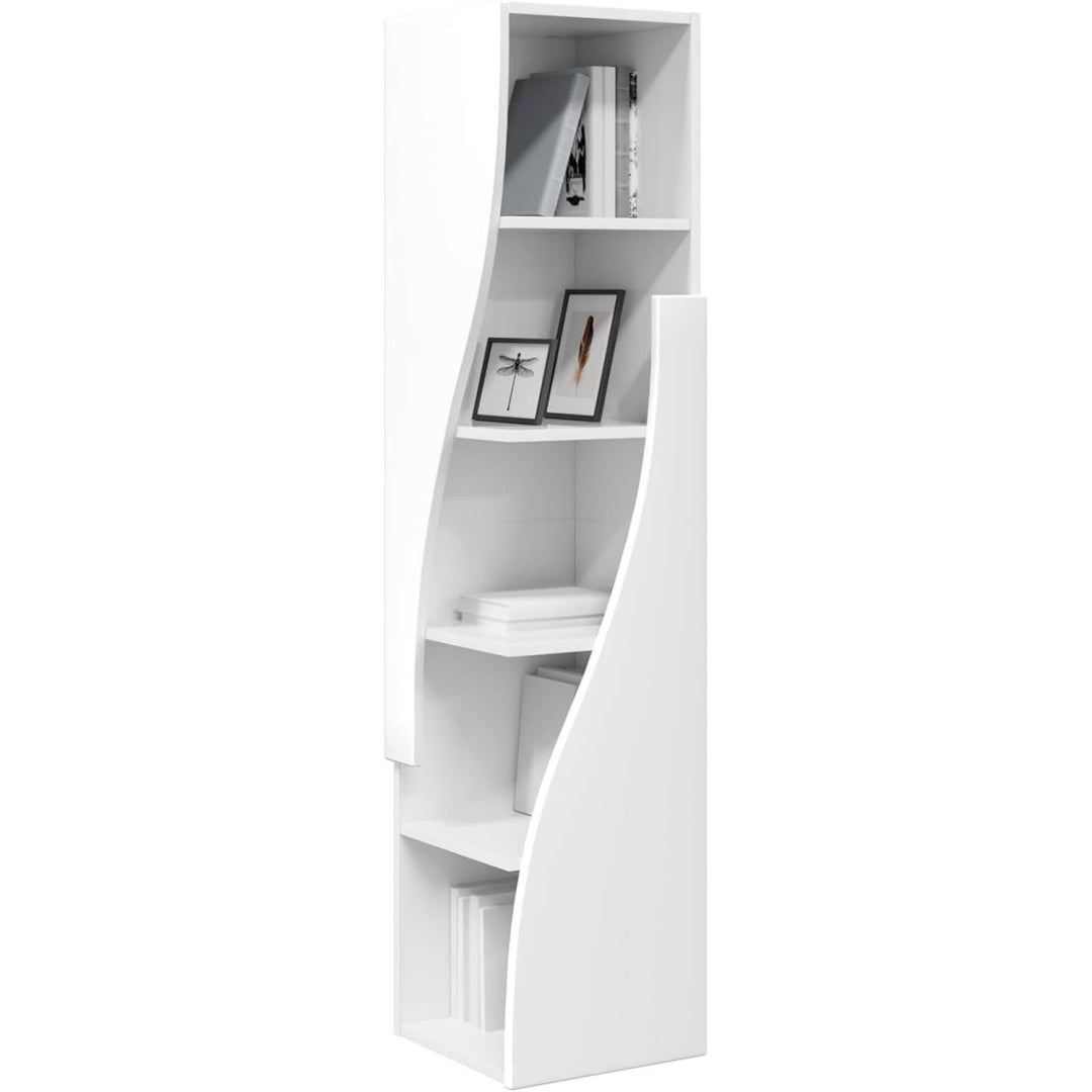 Bibliotheque gris clair en bois d'ingenierie 32 x 32 x 140 cm