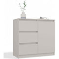 Commode gris clair 80 x 40 x 75 cm pour salon