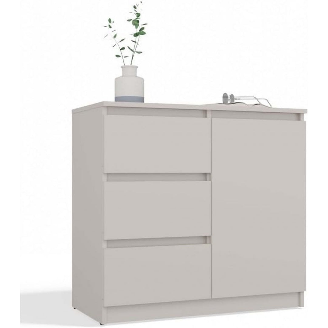 Commode gris clair 80 x 40 x 75 cm pour salon