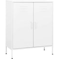 Commode gris clair finition metal etagere ouverte