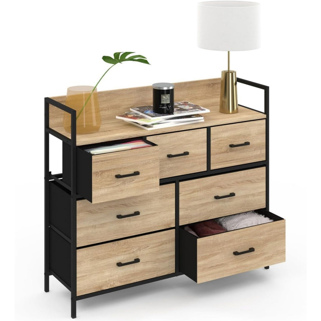 Commode industrielle beige 100 x 30 x 85 cm