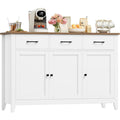 Buffet gris clair materiau durable, a 4 portes 3 tiroirs pour cuisine