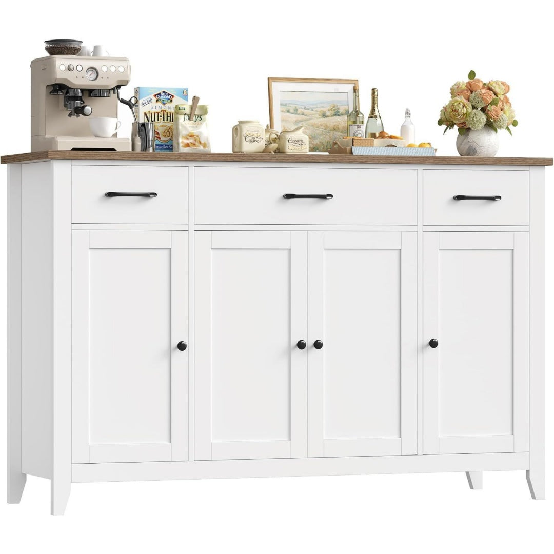epure buffet gris clair en verre design moderne