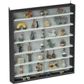Vitrine gris avec installation murale 6 etageres