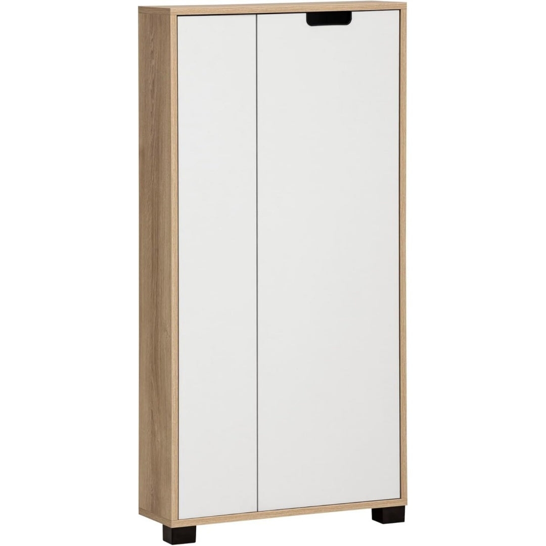 Buffet haut gris clair en chene et metal